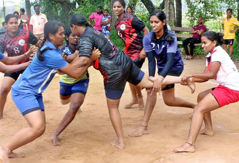 மாவட்ட பெண்கள் கபடி அணிக்கு வீராங்கனைகள் தேர்வு 168 பேர் ஆர்வத்துடன் பங்கேற்பு