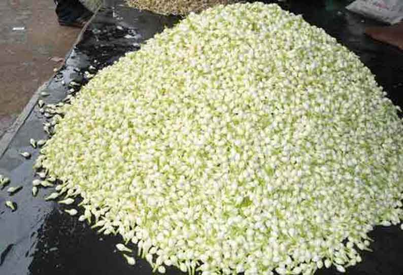 சத்தியமங்கலம் மார்க்கெட்டில் மல்லிகைப்பூ கிலோ ரூ.2,117-க்கு ஏலம்; ஒரே நாளில் 577 ரூபாய் உயர்ந்ததால் விவசாயிகள் மகிழ்ச்சி