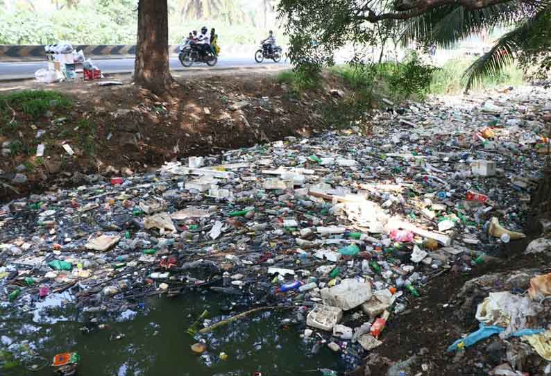 குப்பைக்கிடங்கான நீர்வழிப்பாதை