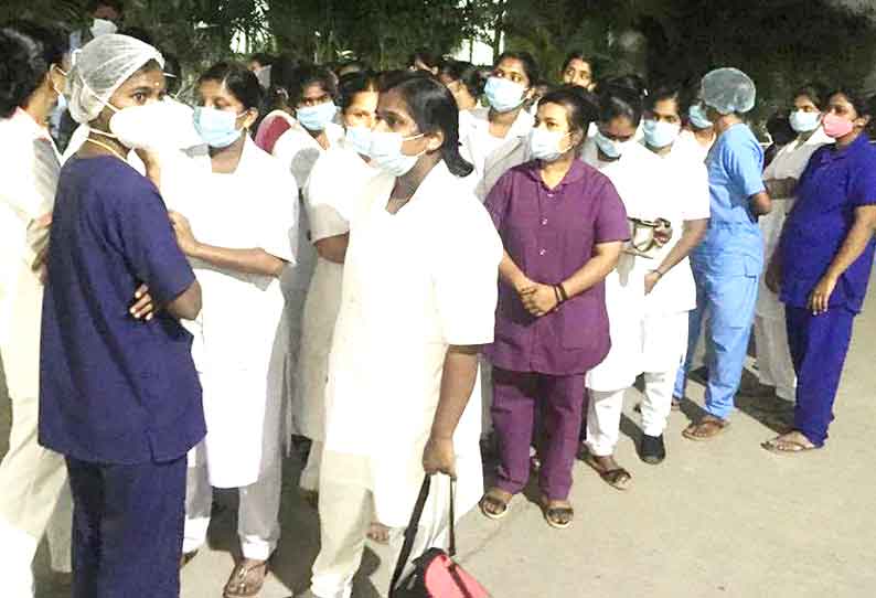 கோவை கலெக்டர் அலுவலகத்தை நர்சுகள் முற்றுகையிட்டதால் பரபரப்பு