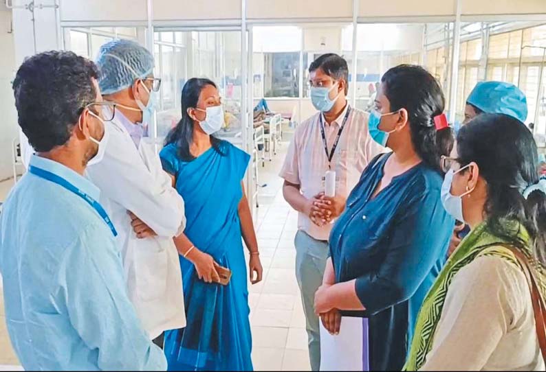 ஒமைக்ரான் தடுப்பு நடவடிக்கைகள் குறித்து காஞ்சீபுரம் அரசு ஆஸ்பத்திரியில் மத்திய குழுவினர் ஆய்வு