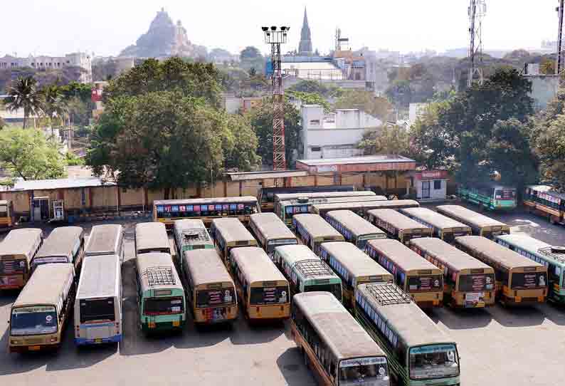 திருச்சி மாவட்டத்தில் 70 சதவீத அரசு பஸ்கள் ஓடவில்லை