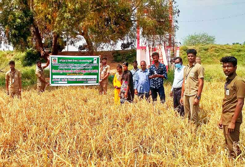 கிள்ளிகுளம் வேளாண்மை கல்லூரி மாணவர்களுக்கு பயிற்சி