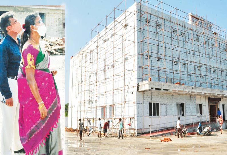 காஞ்சீபுரம் அருகே செவிலிமேடு கிராமத்தில் ரூ.7½ கோடியில் வாக்குப்பதிவு எந்திரங்களை பாதுகாக்க கட்டப்படும் கிடங்கு; மாவட்ட கலெக்டர் ஆய்வு காஞ்சீபுரம் அருகே செவிலிமேடு கிராமத்தில் ரூ.7½ கோடியில் வாக்குப்பதிவு எந்திரங்களை பாதுகாக்க கட்டப்படும் கிடங்கு; மாவட்ட கலெக்டர் ஆய்வு