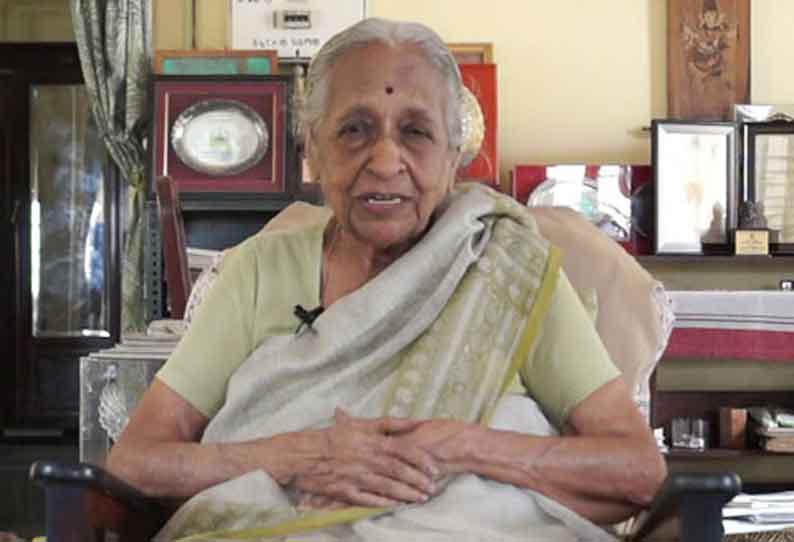 சென்னை அடையாறு புற்றுநோய் மருத்துவமனை தலைவர் சாந்தா காலமானார்