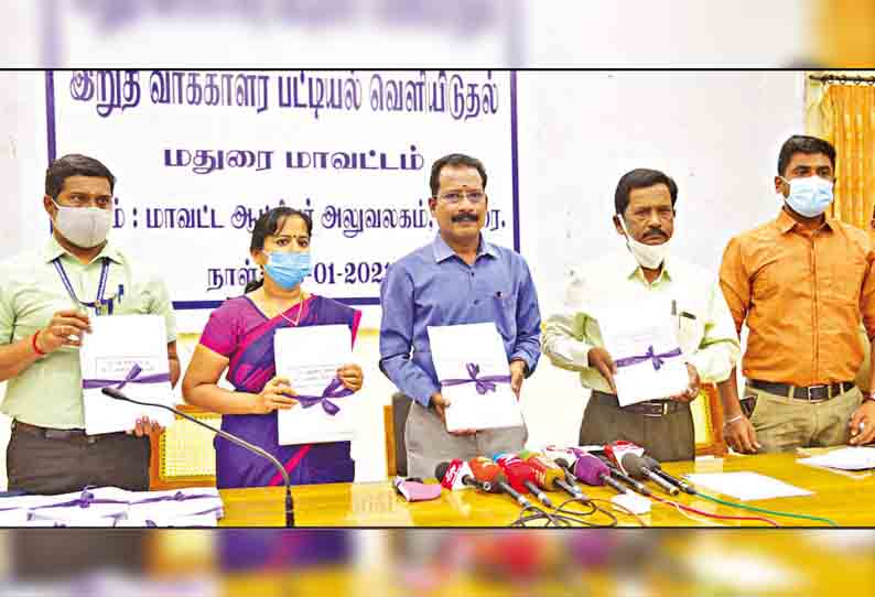 இறுதி பட்டியல் வெளியீடு: மாவட்டத்தில் 26 லட்சத்து 85 ஆயிரத்து 671 வாக்காளர்கள்