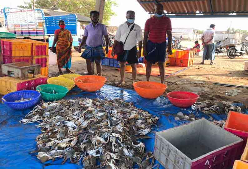 தடைக்காலம் முடிந்து கடலுக்கு சென்று திரும்பினர்: மீனவர்கள் வலையில் அதிக அளவில் சிக்கிய மீன்கள், நண்டுகள்   போதிய விலை இல்லாததால் ஏமாற்றம்