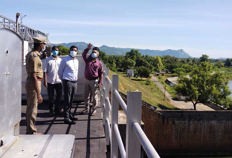 கோமுகி அணையில் கலெக்டர் ஸ்ரீதர் ஆய்வு