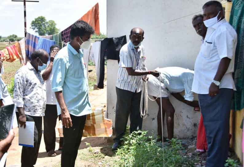 பழனி வையாபுரி குளக்கரையை அளவிடும் பணி