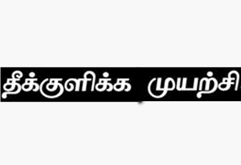 போலீஸ் நிலையம் முன்பு தாய்- மகன் தீக்குளிக்க முயன்றதால் பரபரப்பு