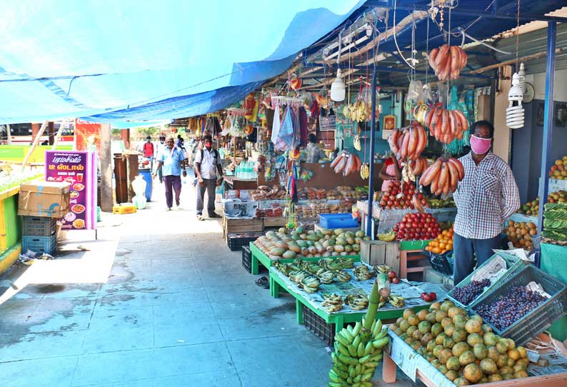 விழுப்புரம் புதிய பஸ் நிலையத்தில் மீண்டும் நடைபாதை ஆக்கிரமிப்பு