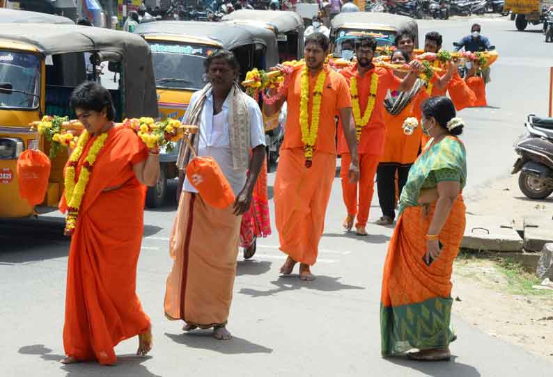 முருகன் கோவில்களுக்கு காவடி எடுத்து வர பக்தர்களுக்கு அனுமதி இல்லை