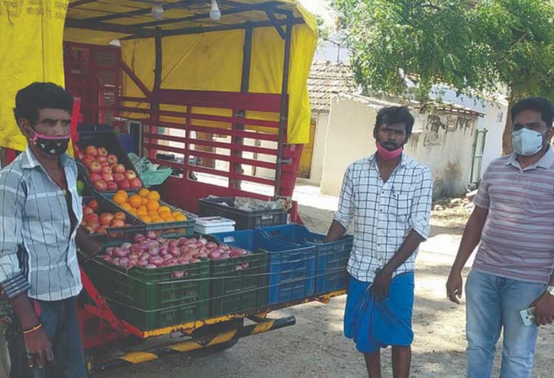 நடமாடும் காய்கறிகள் விற்பனை வாகனங்களில் தோட்டக்கலைத்துறையினர் ஆய்வு