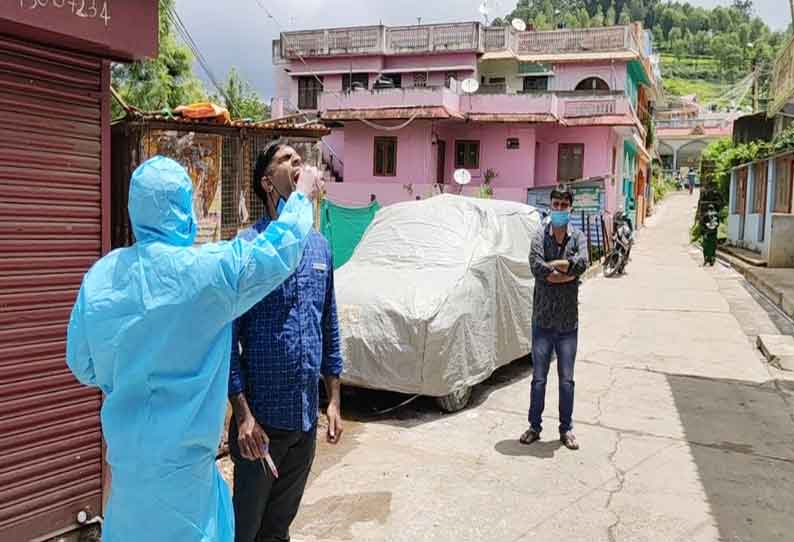 காம்பாய்கடை பகுதியில் கொரோனா பரிசோதனை முகாம்