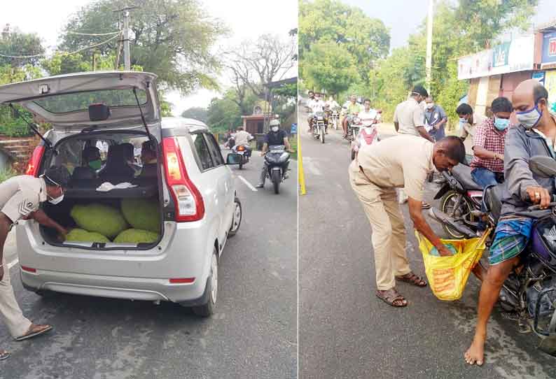 புதுச்சேரி மாநிலத்தில் மதுபான கடைகள் திறப்பு எதிரொலி: விழுப்புரம் மாவட்ட எல்லைப்பகுதிகளில் போலீசார் தீவிர வாகன சோதனை