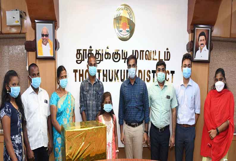 தடுப்பூசி குறித்து வீடியோ மூலம் விழிப்புணர்வு:   தூத்துக்குடி சிறுமிக்கு கலெக்டர் பாராட்டு