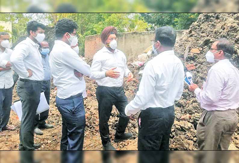 மழைநீர் வடிகால் அமைக்கும் பணிகளை கமிஷனர் ஆய்வு