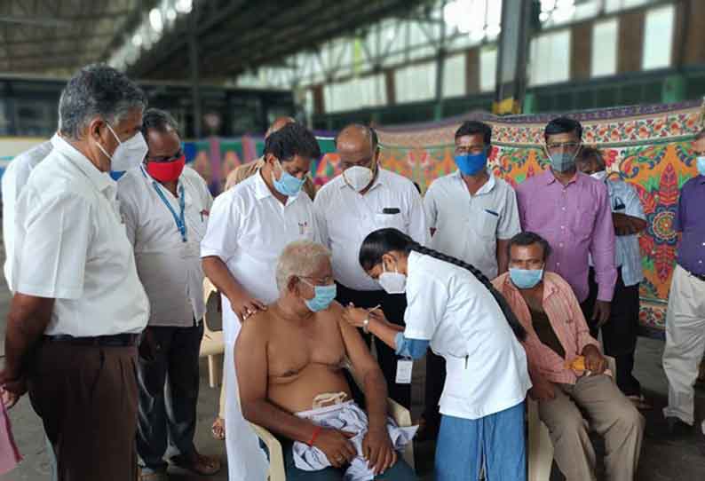 அரசு போக்குவரத்து கழக ஊழியர்களுக்கு தடுப்பூசி