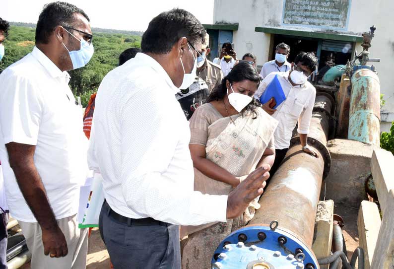 நாமக்கல், மோகனூர் பகுதிகளில் கூட்டுக்குடிநீர் திட்டப்பணிகளை கலெக்டர் ஆய்வு