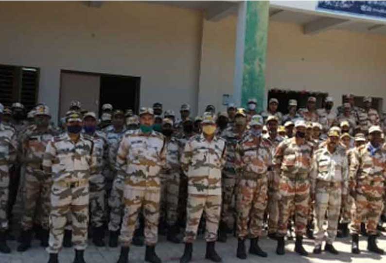 Auxiliary troops visit Chennai தமிழக தேர்தல் பணி துணை ராணுவத்தினர்
