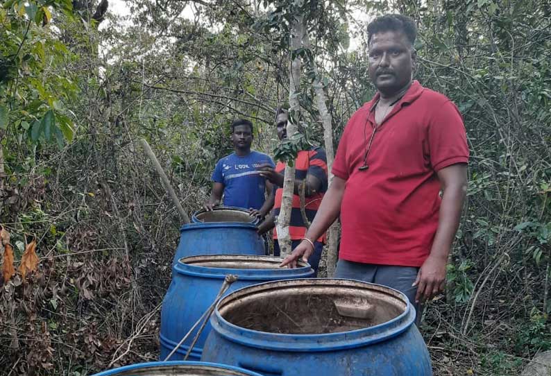 2 ஆயிரம் லிட்டர் சாராய ஊறல் அழிப்பு