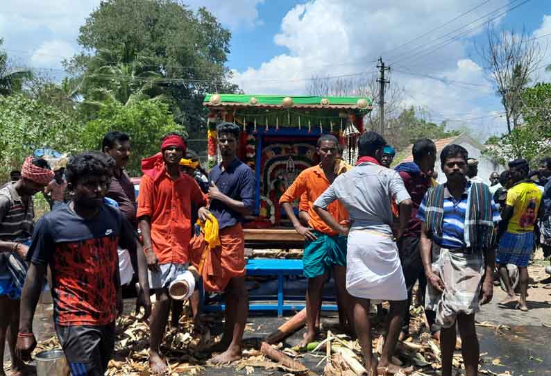 போலீசார் மீது கல்வீச்சு-தடியடி; 6 பேர் மண்டை உடைப்பு