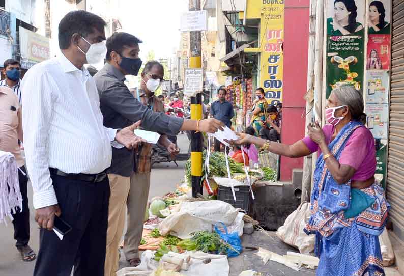 சேலம் செவ்வாய்பேட்டையில் கொரோனா தடுப்பு விழிப்புணர்வு