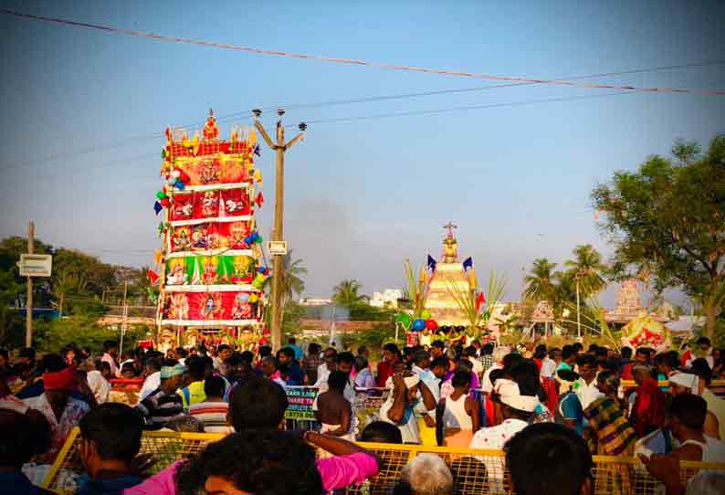 அந்தியூர் அருகே அங்காளம்மன் கோவில் தேர்த்திருவிழா- ஆயிரக்கணக்கான கிடாய்கள் வெட்டி பக்தர்கள் நேர்த்திக்கடன்