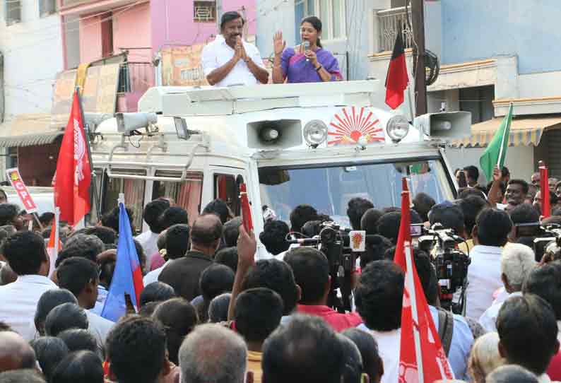 டெல்லியில் அடகு வைக்கப்பட்ட தமிழக உரிமைகளை மீட்க வேண்டுமானால் தி.மு.க. ஆட்சி மலர வேண்டும்-கனிமொழி எம்.பி. பேச்சு