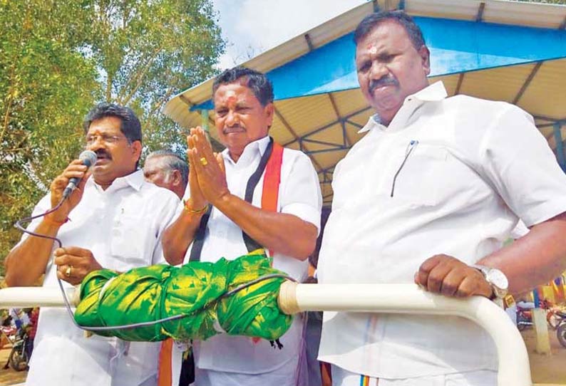 மக்கள் நலத்தி்ட்டங்கள் தொடர அ.தி.மு.க.வை ஆதரியுங்கள்; திருவிடைமருதூர் அ.தி.மு.க. வேட்பாளர் யூனியன் வீரமணி பேச்சு