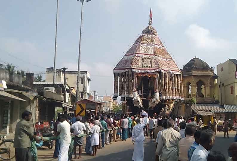 திருபுவனம் கம்பகரேஸ்வரர் கோவில் தேரோட்டம்