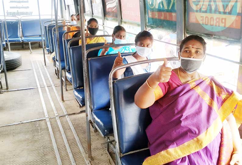 Women who traveled for free on buses || பஸ்களில் இலவசமாக பயணம் செய்த பெண்கள்