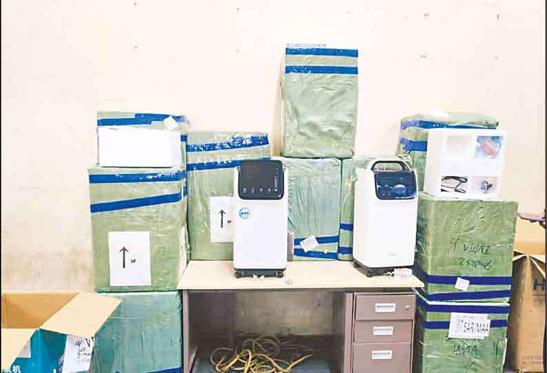 அமெரிக்கா, ஹாங்காங், சீனா நாடுகளில் இருந்து 3 சரக்கு விமானங்களில் 52 ஆக்சிஜன் கருவிகள் சென்னை வந்தடைந்தன அமெரிக்கா, ஹாங்காங், சீனா நாடுகளில் இருந்து 3 சரக்கு விமானங்களில் 52 ஆக்சிஜன் கருவிகள் சென்னை வந்தடைந்தன