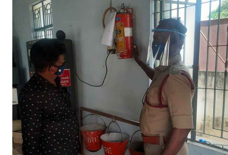 உடுமலையில் கொரோனா வார்டில்  தீத்தடுப்பு சாதனங்கள் பராமரிக்கப்படுகிறதா