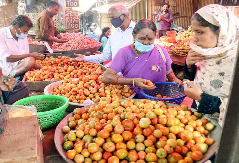 தொடர்மழை காரணமாக கோவையில் காய்கறிகள் விலை கிடுகிடு உயர்வு