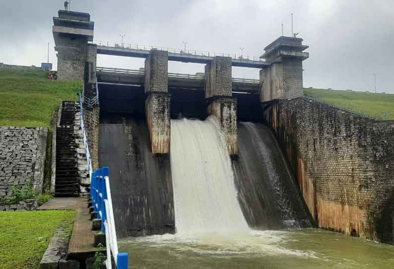 கரியகோவில் அணையில் இருந்து தண்ணீர் திறப்பு