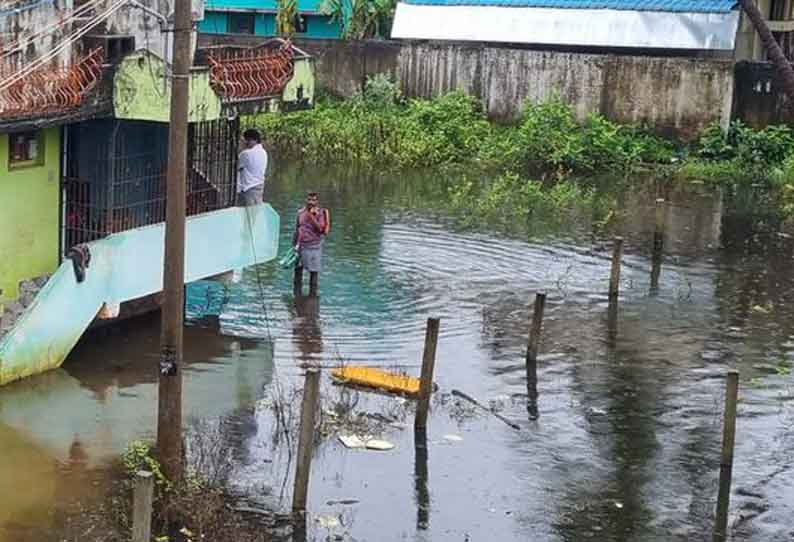 திருவாரூர் மாவட்டத்தில் இடைவிடாத மழையால் வீடுகள், வயல்களை சூழ்ந்து நிற்கும் தண்ணீர் பள்ளி, கல்லூரிகளுக்கு இன்று விடுமுறை