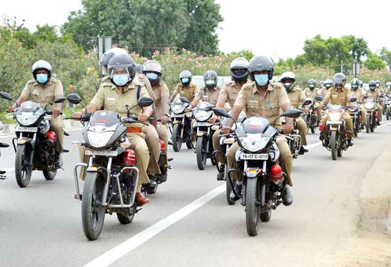 இருசக்கர வாகன ரோந்து மூலம் குற்றவாளிகள் கண்காணிப்பு