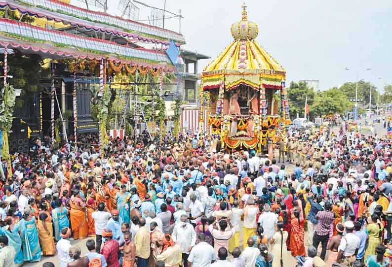 மணலி புதுநகர் அய்யா வைகுண்ட தர்மபதி கோவில் தேரோட்டம்