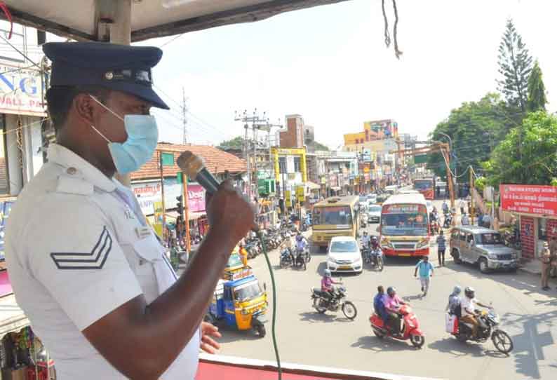 திருட்டை தடுக்க கோபுரங்கள் அமைத்து போலீசார் கண்காணிப்பு