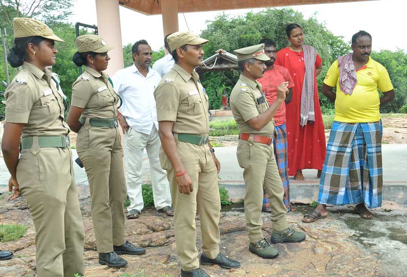 சிறுத்தை நடமாட்டம் உள்ளதாக கூறப்படும் கெஜகோம்பை வனப்பகுதியில் வனத்துறையினர் ஆய்வு