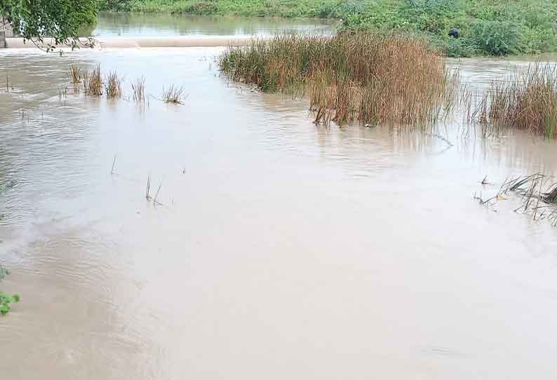 கயத்தாறு உப்பாற்றில் வெள்ளப்பெருக்கு