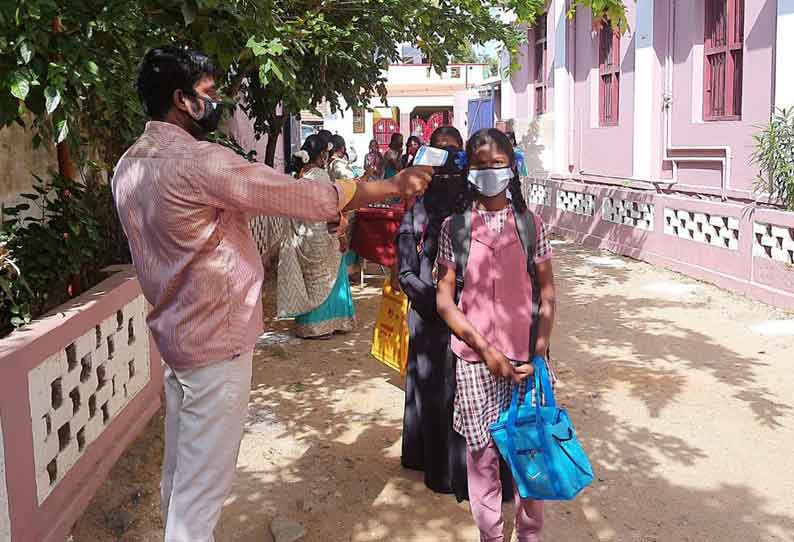 தாராபுரம், காங்கேயம் பகுதியில் பள்ளி, கல்லூரி திறக்கப்பட்டது.