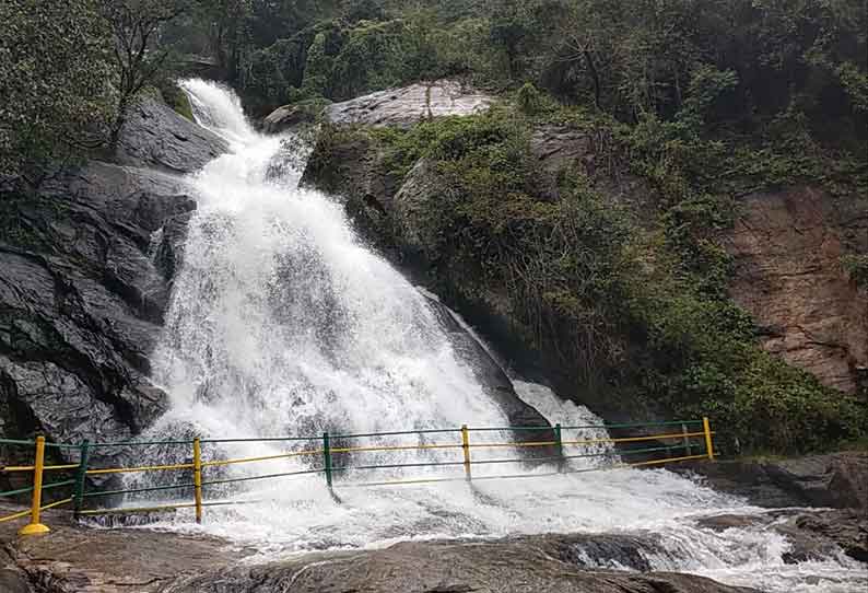 குரங்கு நீர்வீழ்ச்சியில் திடீர் வெள்ளப்பெருக்கு