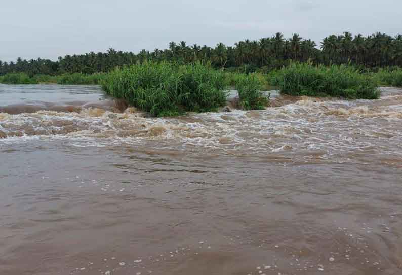 தொடர்மழை காரணமாக பாலாற்றில் வெள்ளப்பெருக்கு