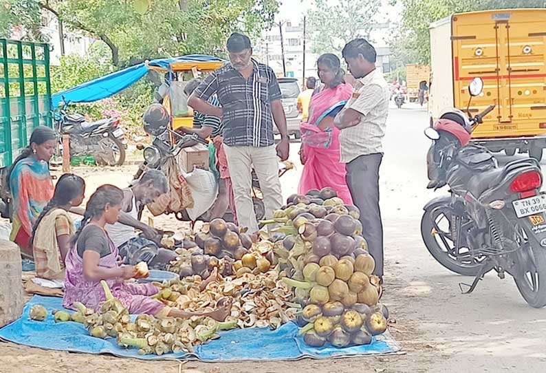 கோடை வெப்பத்தின் தாக்கத்தை தணிக்க நுங்கு தர்பூசணி வாங்குவதில் மக்கள் ஆர்வம்