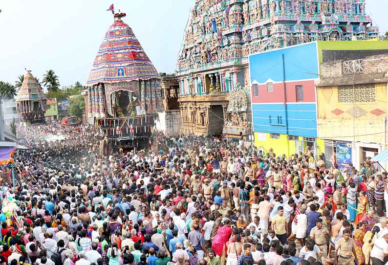 திருவானைக்காவல்ஜம்புகேஸ்வரர்-அகிலாண்டேஸ்வரி கோவில் தேரோட்டம்