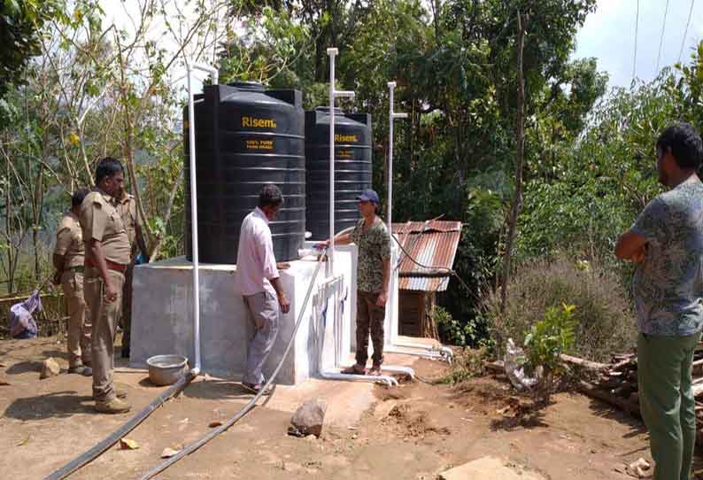 வால்பாறை அருகே வனத்துறை சார்பில் மலைவாழ் மக்களுக்கு குடிநீர் வசதி