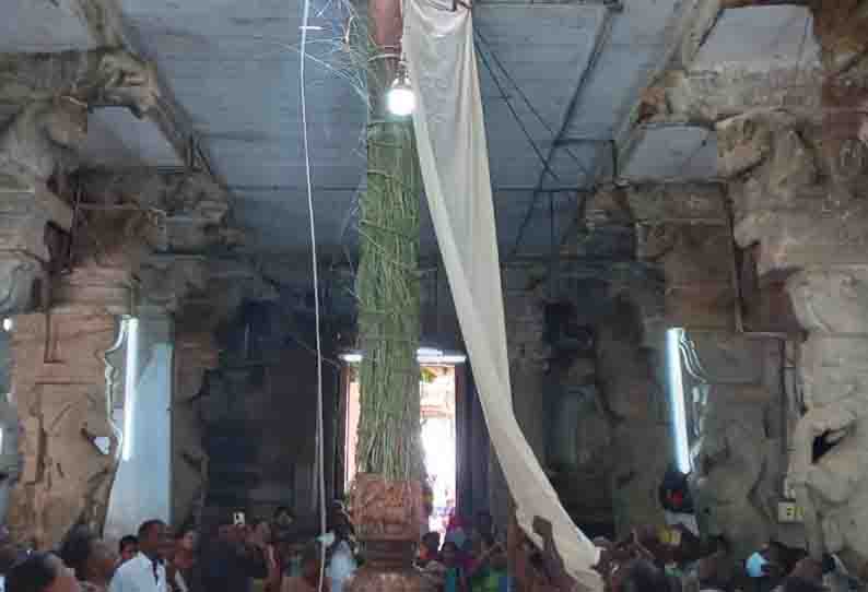 இலுப்பூர் சொர்ணாம்பிகை-பொன்வாசிநாதர் கோவில் சித்திரை திருவிழா  கொடியேற்றத்துடன் தொடங்கியது