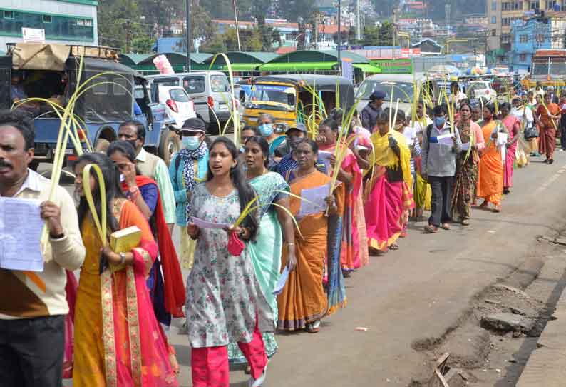 கிறிஸ்தவர்கள் குருத்தோலை ஞாயிறு பவனி